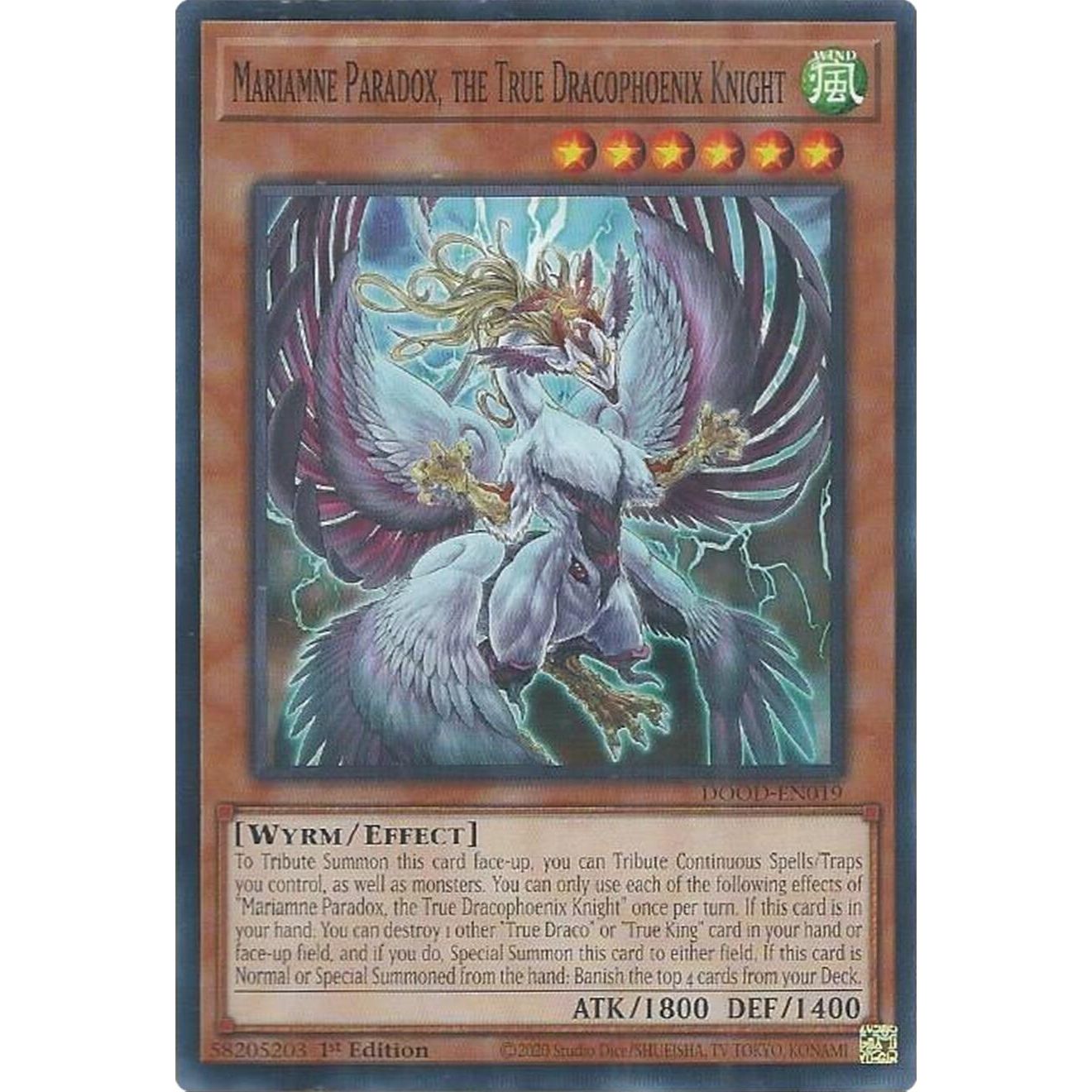Image for Mariamne Paradox, the True Dracophoenix Knight (DOOD-EN019) (DOOD) - YuGiOh