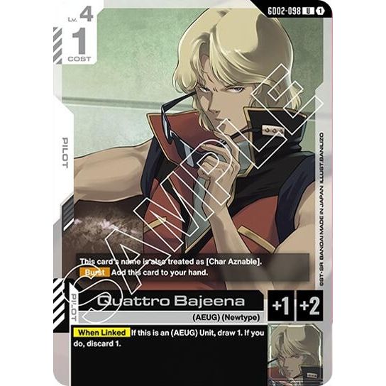 Image for Quattro Bajeena (GD02-098) (GD02) - Gundam Card Game