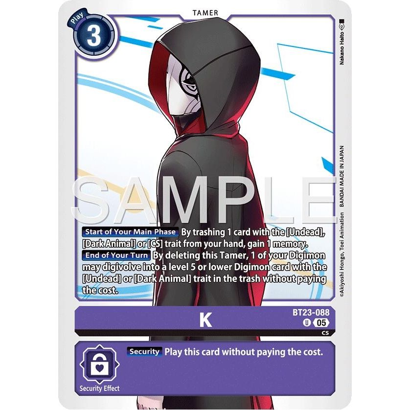 Image for K (BT23-088 U) (BT-23) - Digimon Card Game