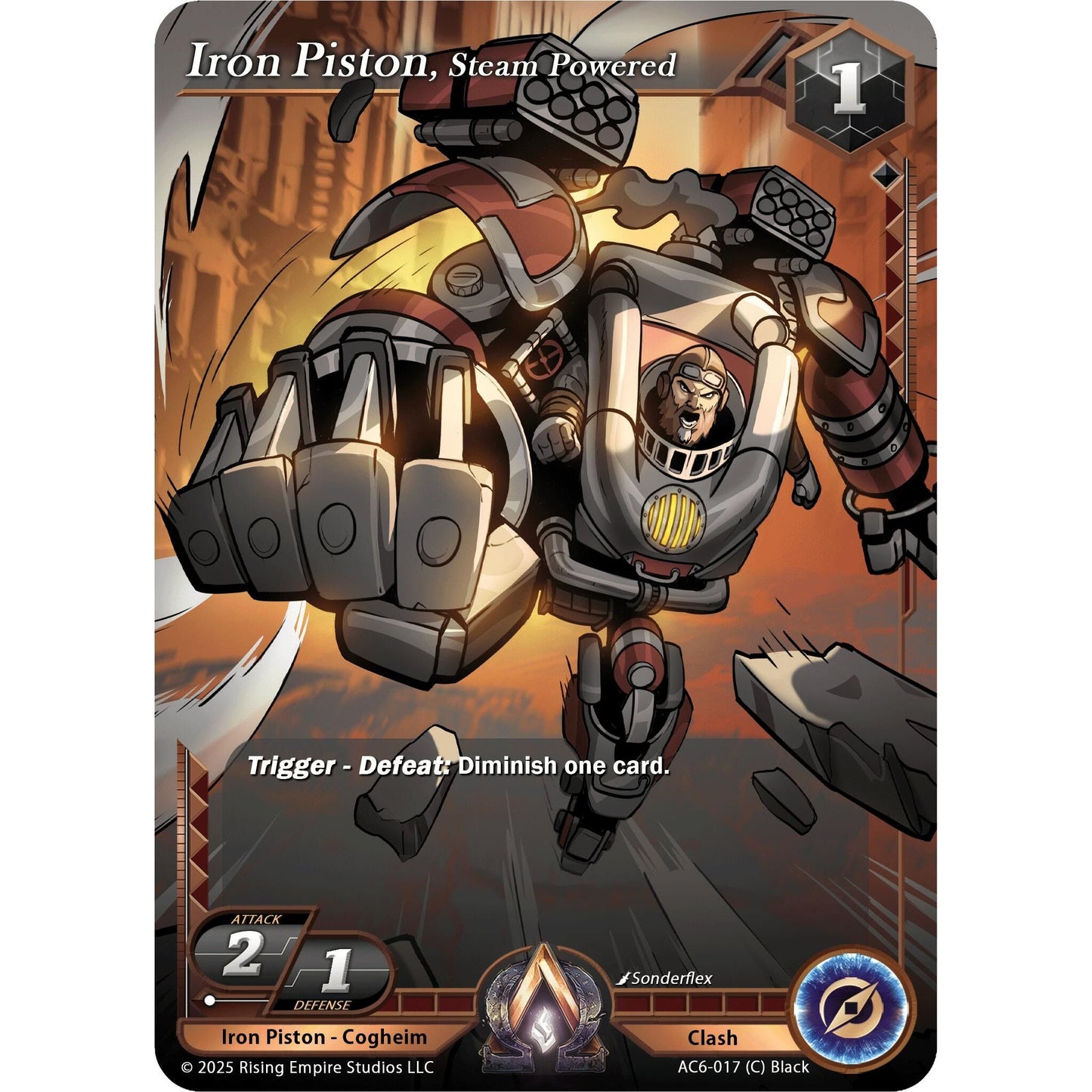 Image for Iron Piston, Steam Powered (AC6-017) (AC06) - Alpha Clash
