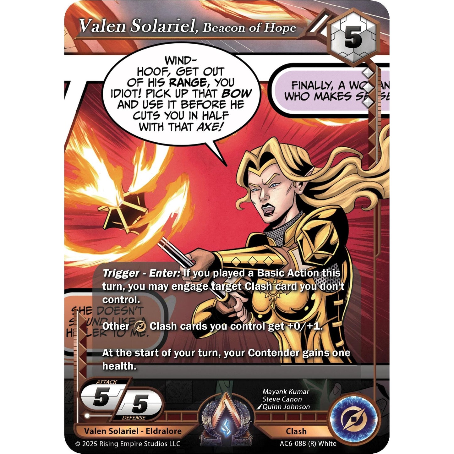 Image for Valen Solariel, Beacon of Hope (AC6-088) (AC06) - Alpha Clash
