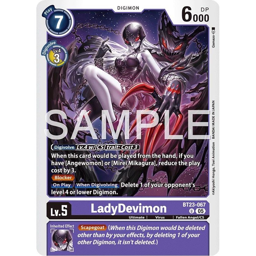Image for LadyDevimon (BT23-067 U) (BT-23) - Digimon Card Game