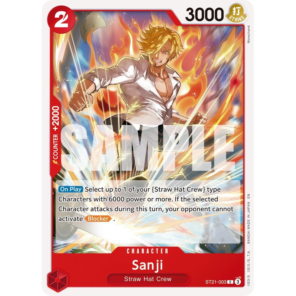 Image for Sanji - ST21-003 (Reprint) (ST21-003) (PRB-02) - One Piece Card Game