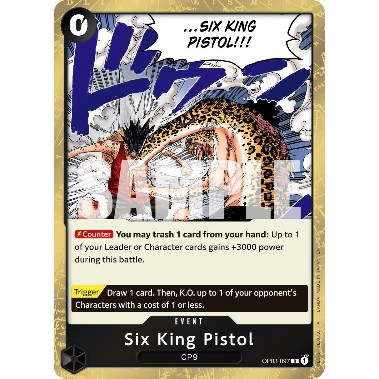 Image for Six King Pistol (Reprint) (OP03-097) (PRB-02) - One Piece Card Game
