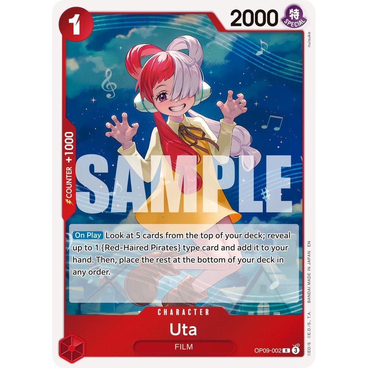 Image for Uta (Reprint) (OP09-002) (PRB-02) - One Piece Card Game