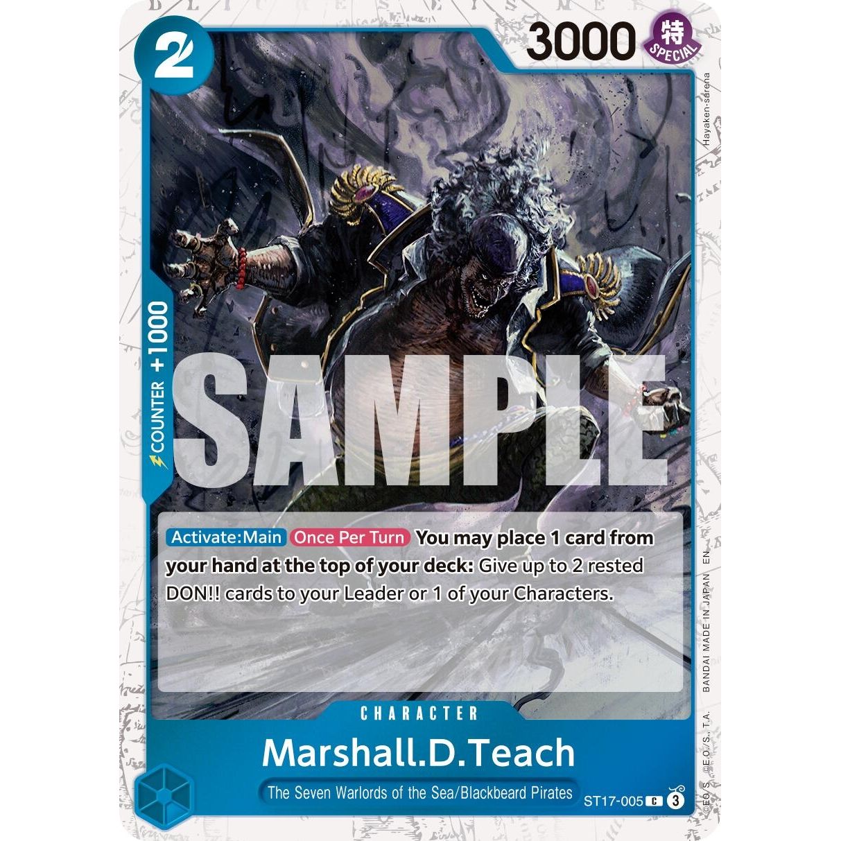 Image for Marshall.D.Teach - ST17-005 (Pirate Foil) (ST17-005) (PRB-02) - One Piece Card Game