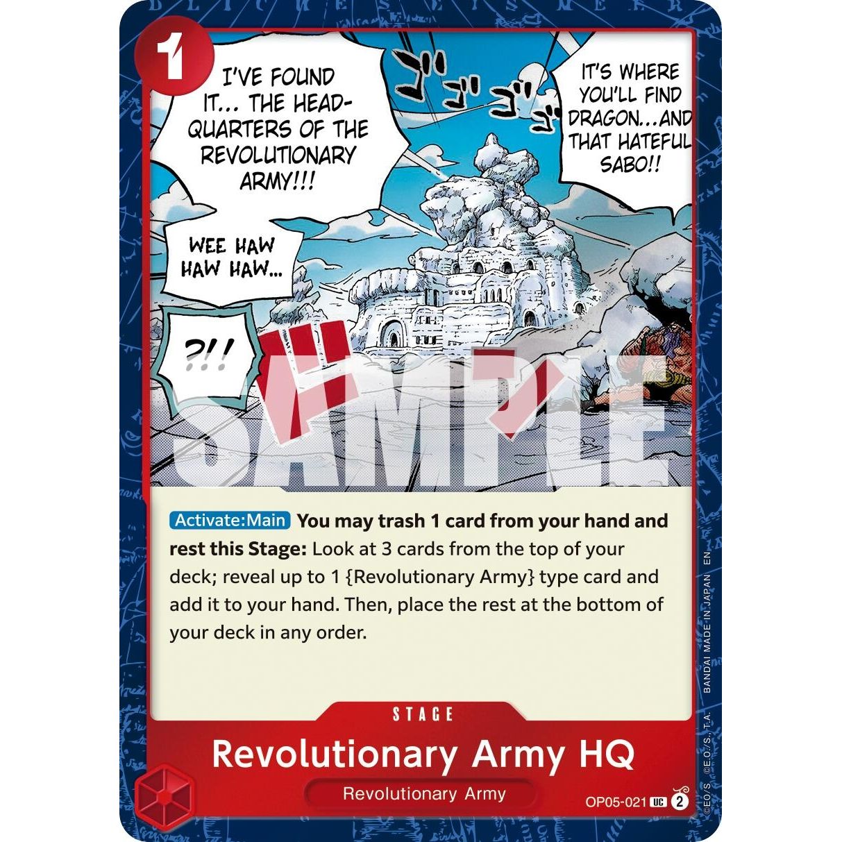 Image for Revolutionary Army HQ (Pirate Foil) (OP05-021) (PRB-02) - One Piece Card Game