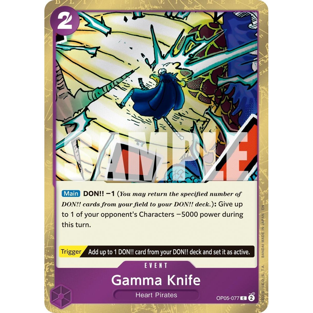 Image for Gamma Knife (Pirate Foil) (OP05-077) (PRB-02) - One Piece Card Game