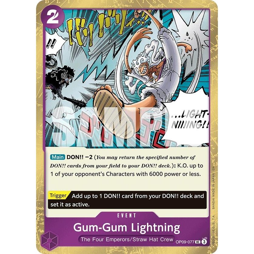 Image for Gum-Gum Lightning (Pirate Foil) (OP09-077) (PRB-02) - One Piece Card Game