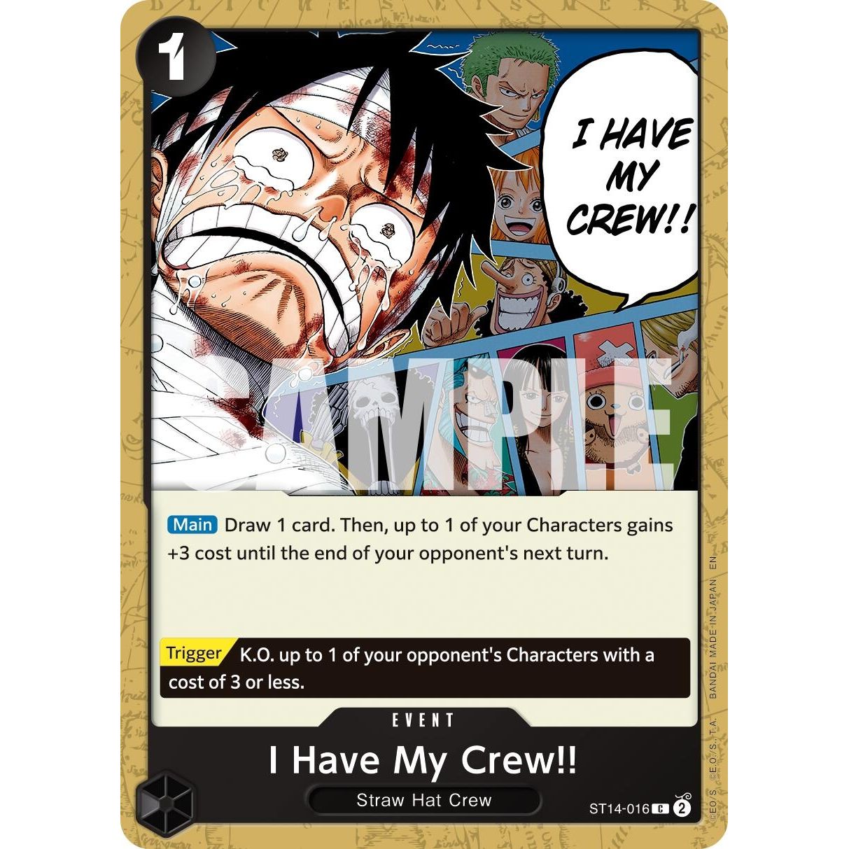 Image for I Have My Crew!! (Reprint) (ST14-016) (PRB-02) - One Piece Card Game