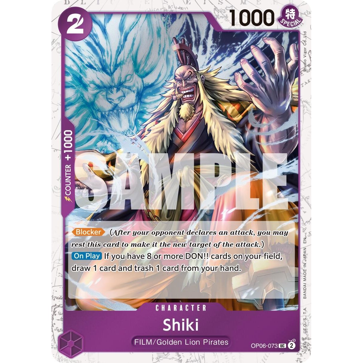 Image for Shiki (Pirate Foil) (OP06-073) (PRB-02) - One Piece Card Game