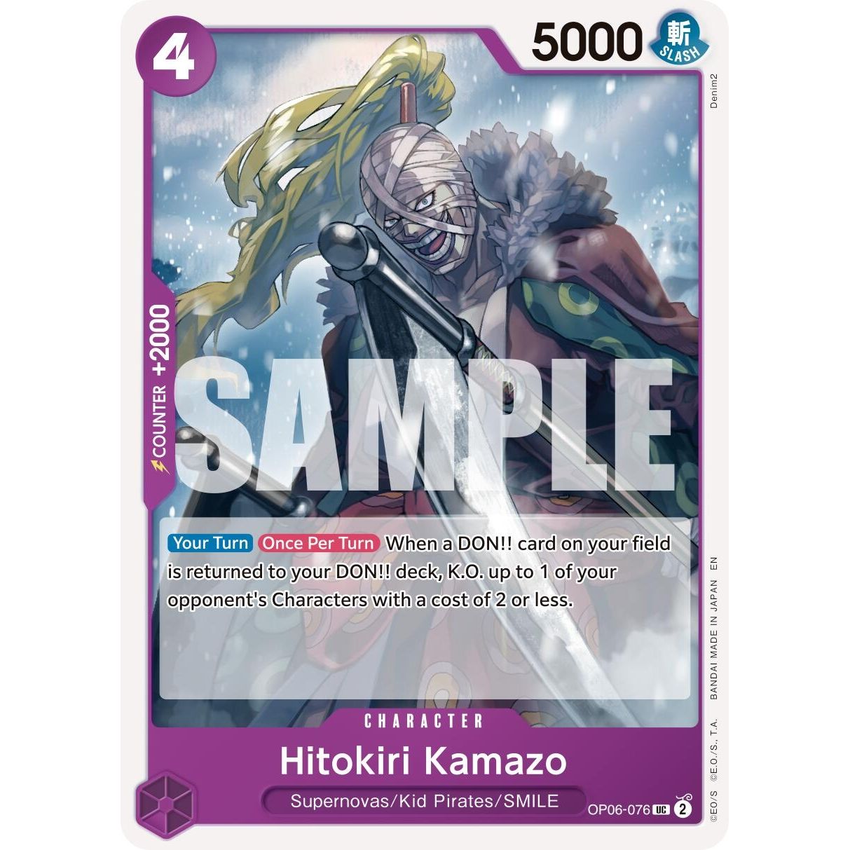 Image for Hitokiri Kamazo (Reprint) (OP06-076) (PRB-02) - One Piece Card Game