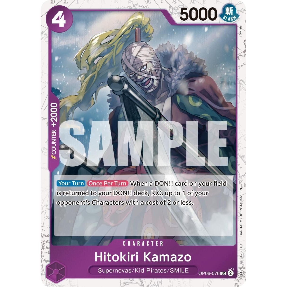 Image for Hitokiri Kamazo (Pirate Foil) (OP06-076) (PRB-02) - One Piece Card Game
