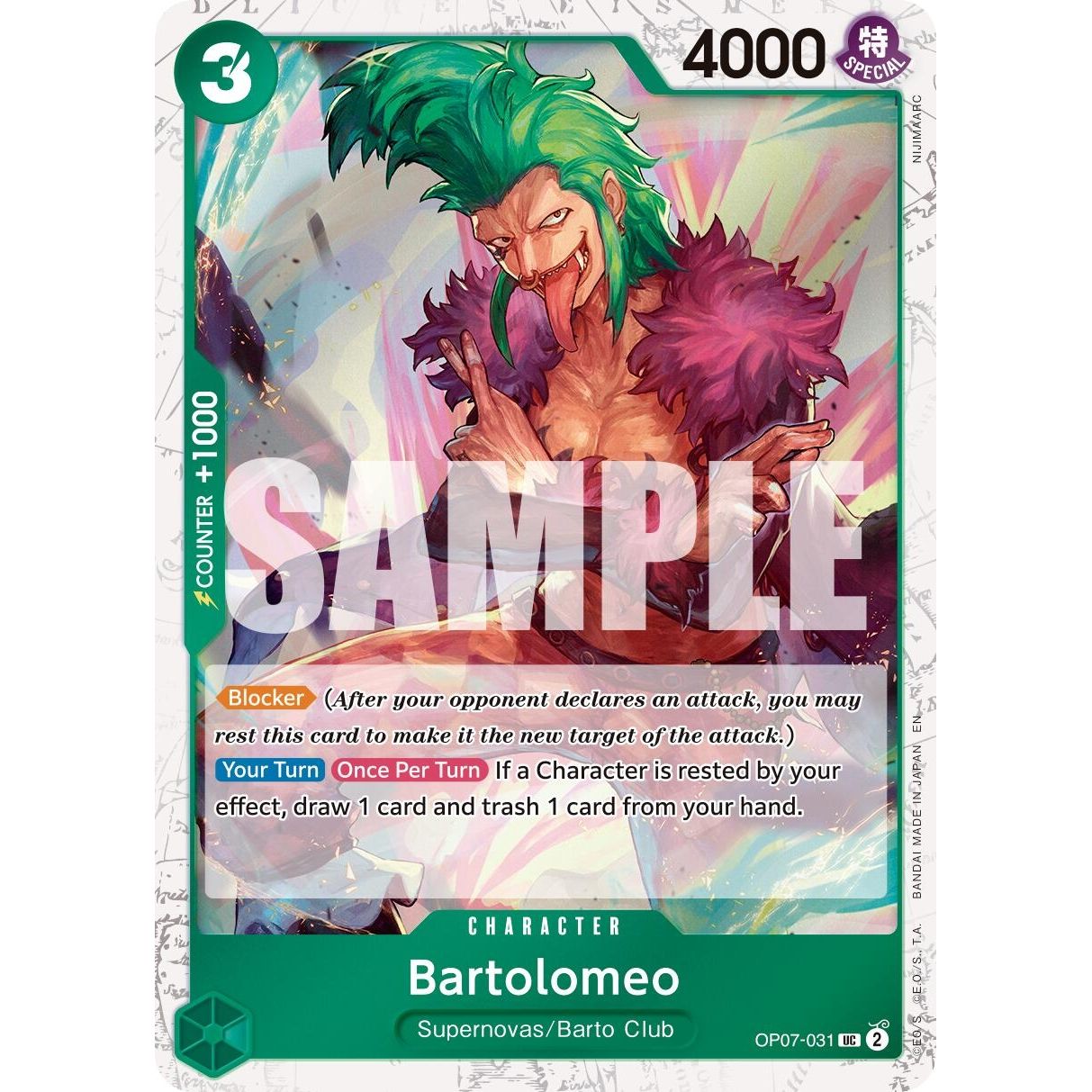Image for Bartolomeo (Pirate Foil) (OP07-031) (PRB-02) - One Piece Card Game