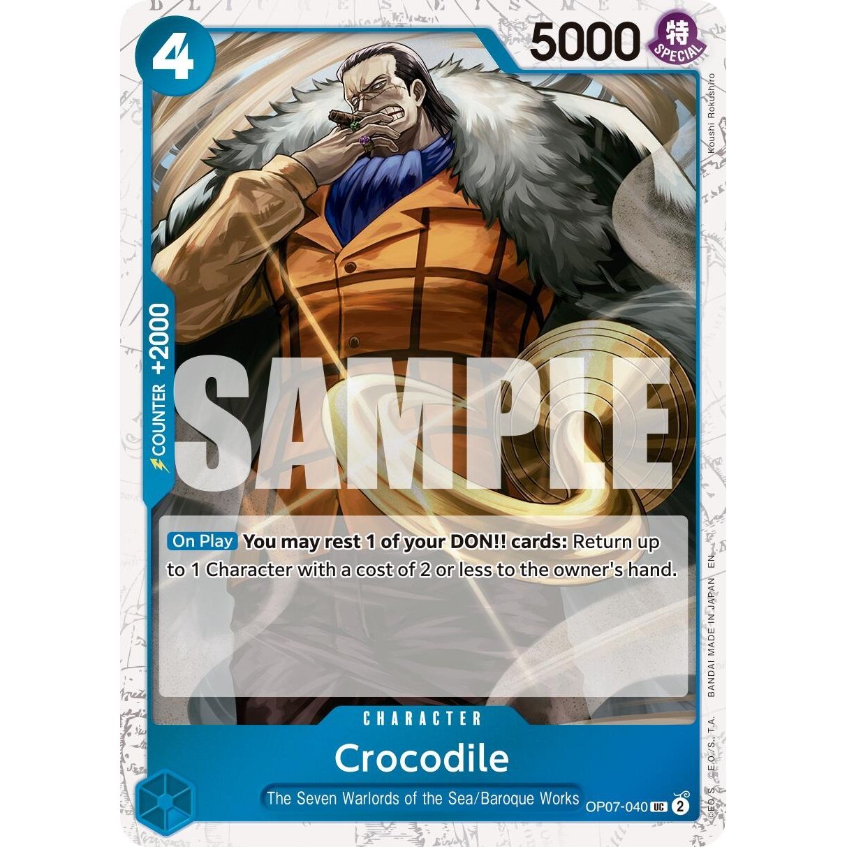 Image for Crocodile - OP07-040 (Pirate Foil) (OP07-040) (PRB-02) - One Piece Card Game