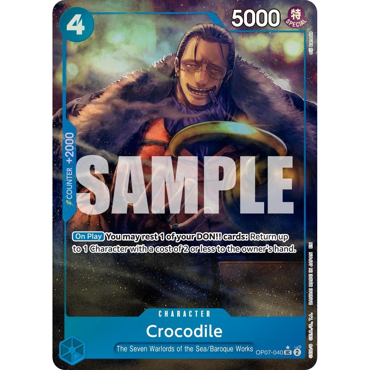 Image for Crocodile - OP07-040 (Alternate Art) (OP07-040) (PRB-02) - One Piece Card Game