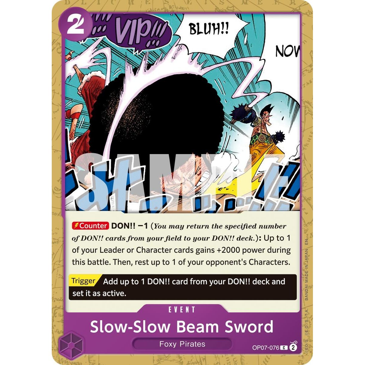 Image for Slow-Slow Beam Sword (Reprint) (OP07-076) (PRB-02) - One Piece Card Game