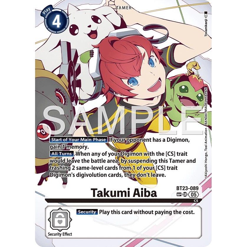 Image for Takumi Aiba (SP) (BT23-089 SR) (BT-23) - Digimon Card Game