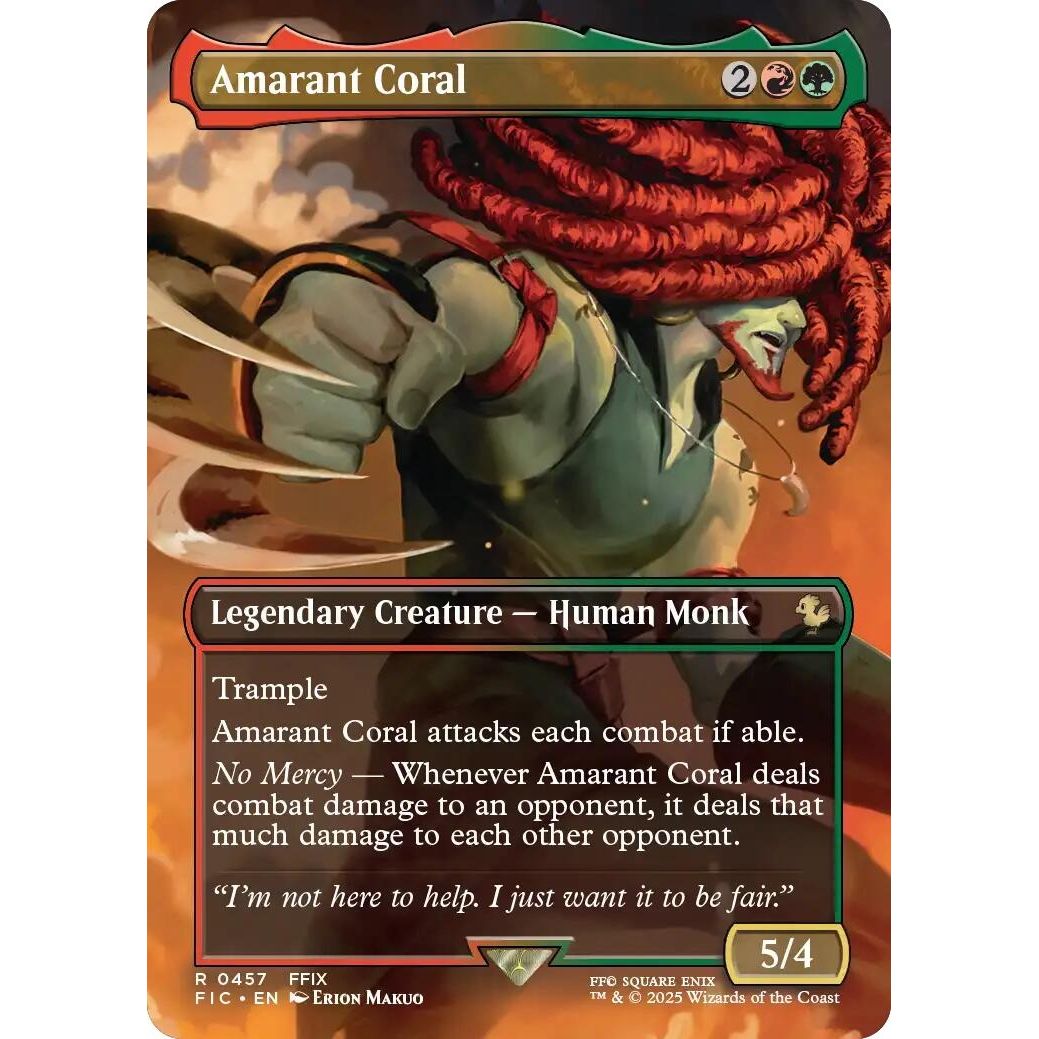 Image for Amarant Coral (Borderless) (457) (FIC) - Magic: The Gathering