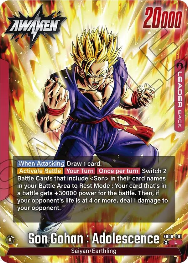 Image for Son Gohan : Adolescence - FB08-001 (FB08-001) (FB08) - Dragon Ball Super: Fusion World