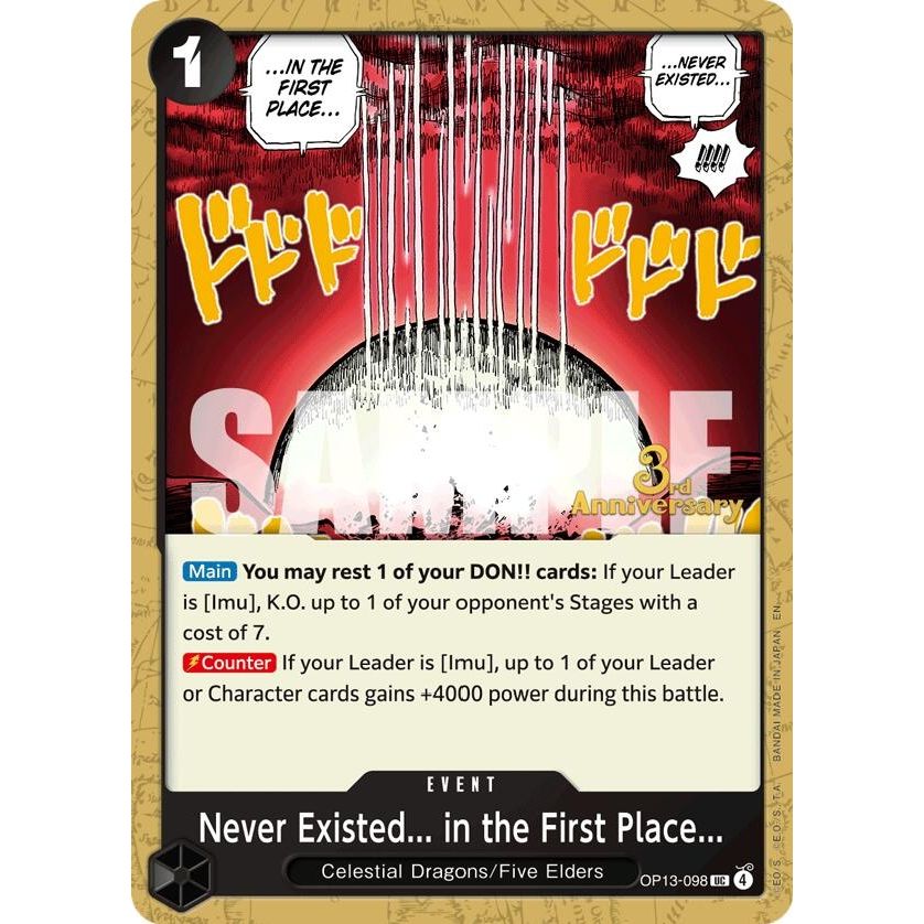 Image for Never Existed... in the First Place... (OP13-098) (OP13 ANN) - One Piece Card Game