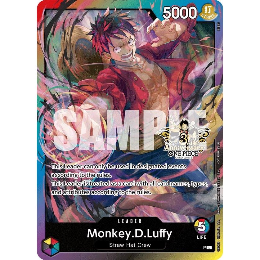 Image for Monkey.D.Luffy (3rd Anniversary Tournament 3 Brothers Pack) (OP13 ANN) - One Piece Card Game