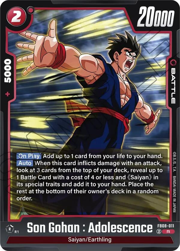 Image for Son Gohan : Adolescence - FB08-011 (FB08-011) (FB08) - Dragon Ball Super: Fusion World