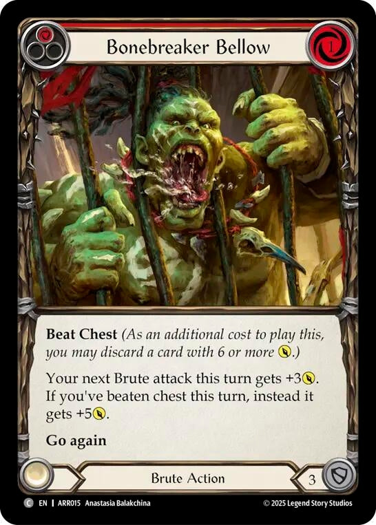 Image for Bonebreaker Bellow (Red) (ARR015) - Flesh and Blood TCG