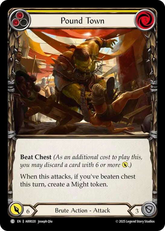 Image for Pound Town (Yellow) (ARR020) - Flesh and Blood TCG