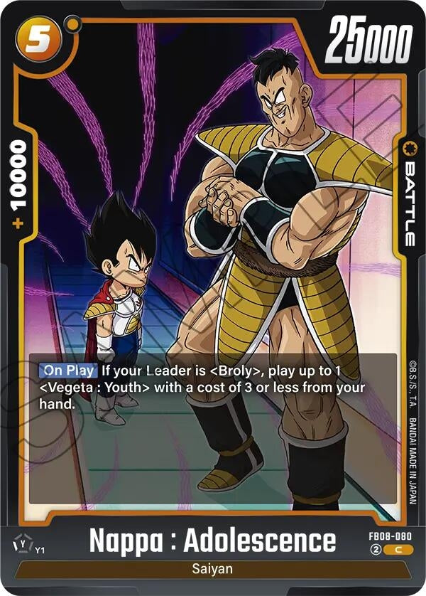 Image for Nappa : Adolescence (FB08-080) (FB08) - Dragon Ball Super: Fusion World