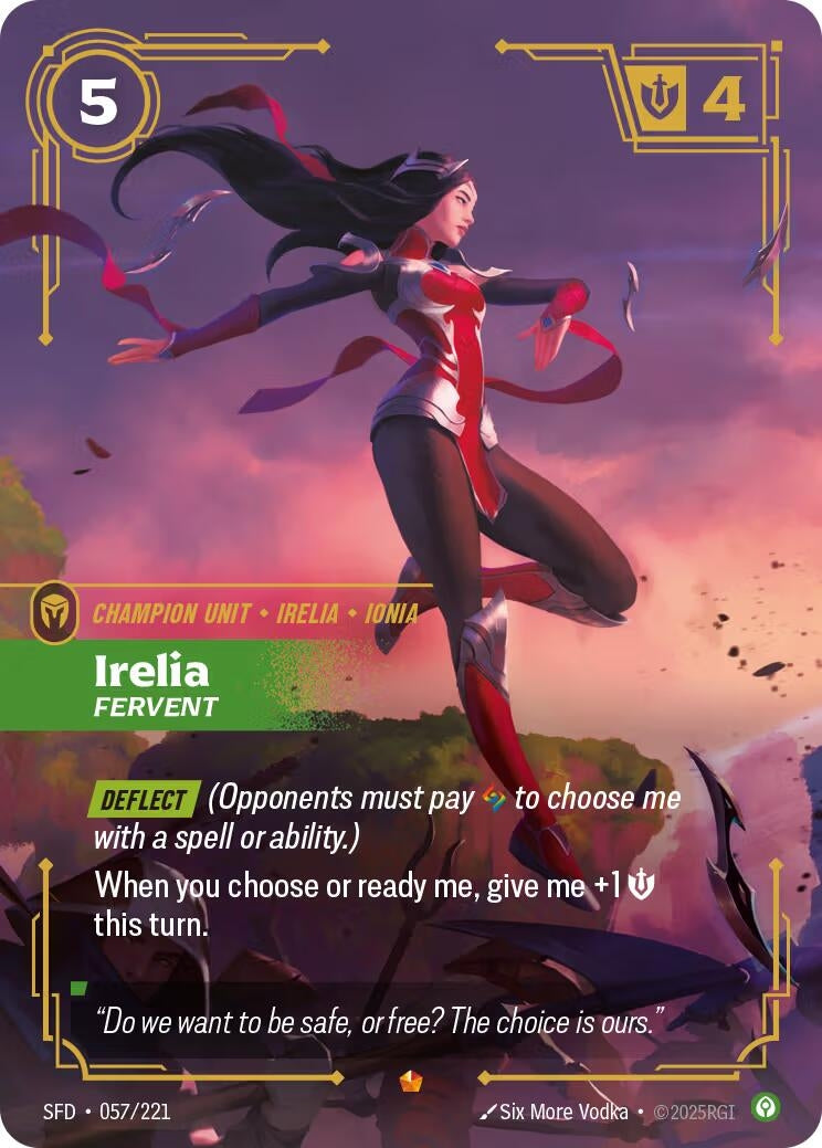 Image for Irelia, Fervent (057/221) (SFD) - Riftbound: League of Legends Trading Card Game
