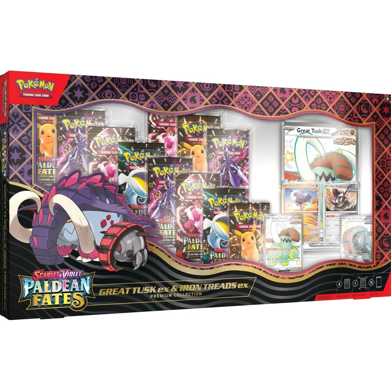 Image for Paldean Fates Great Tusk ex & Iron Treads ex Premium Collection - Pokemon