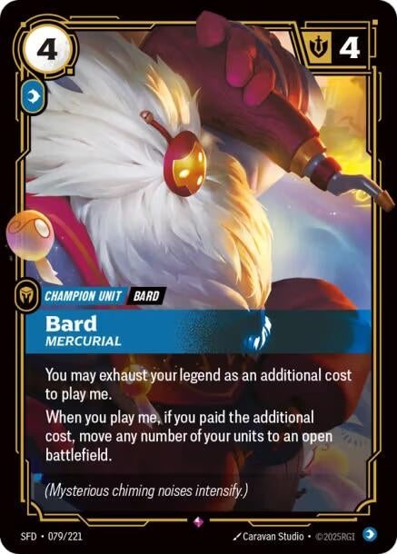 Image for Bard, Mercurial (079/221) (SFD) - Riftbound: League of Legends Trading Card Game