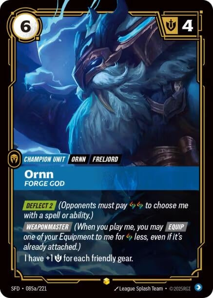 Image for Ornn, Forge God (Alternate Art) (085a/221) (SFD) - Riftbound: League of Legends Trading Card Game