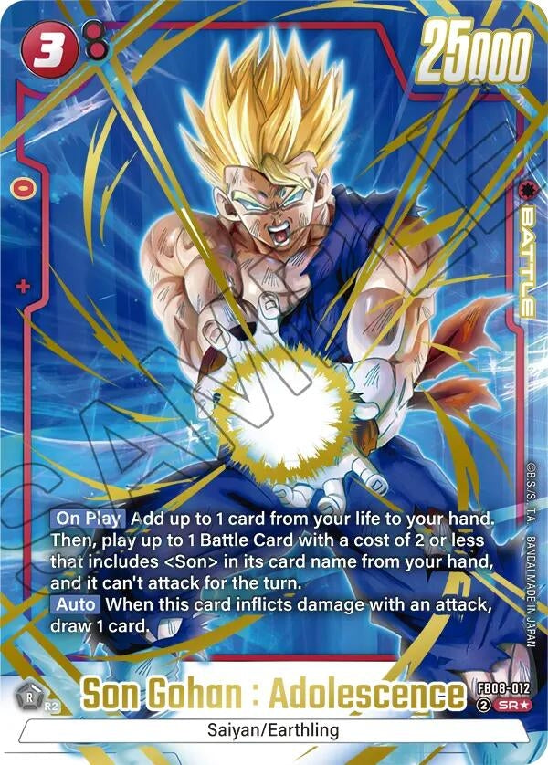 Image for Son Gohan : Adolescence - FB08-012 (Alternate Art) (FB08-012) (FB08) - Dragon Ball Super: Fusion World
