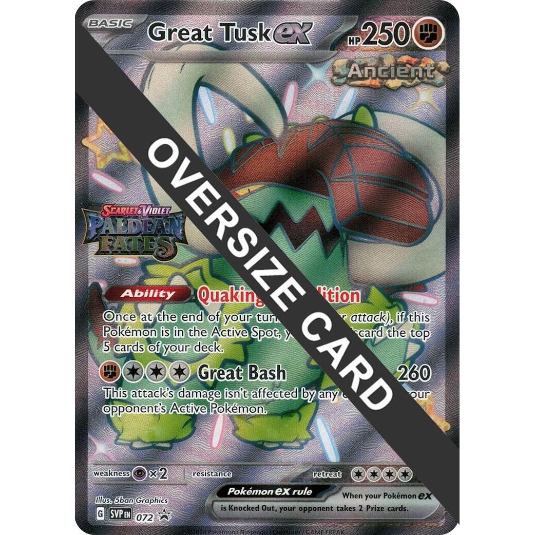 Image for Great Tusk ex - 072 (Paldean Fates Stamped) (072) (PR) - Pokemon