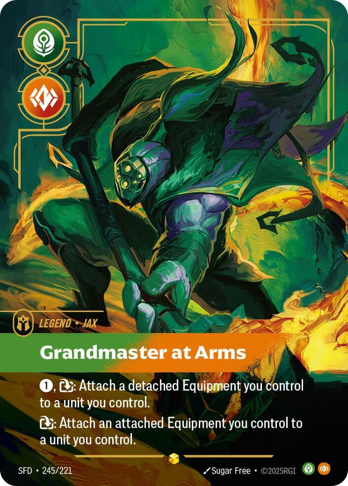 Image for Jax, Grandmaster At Arms (Overnumbered) (245/221) (SFD) - Riftbound: League of Legends Trading Card Game