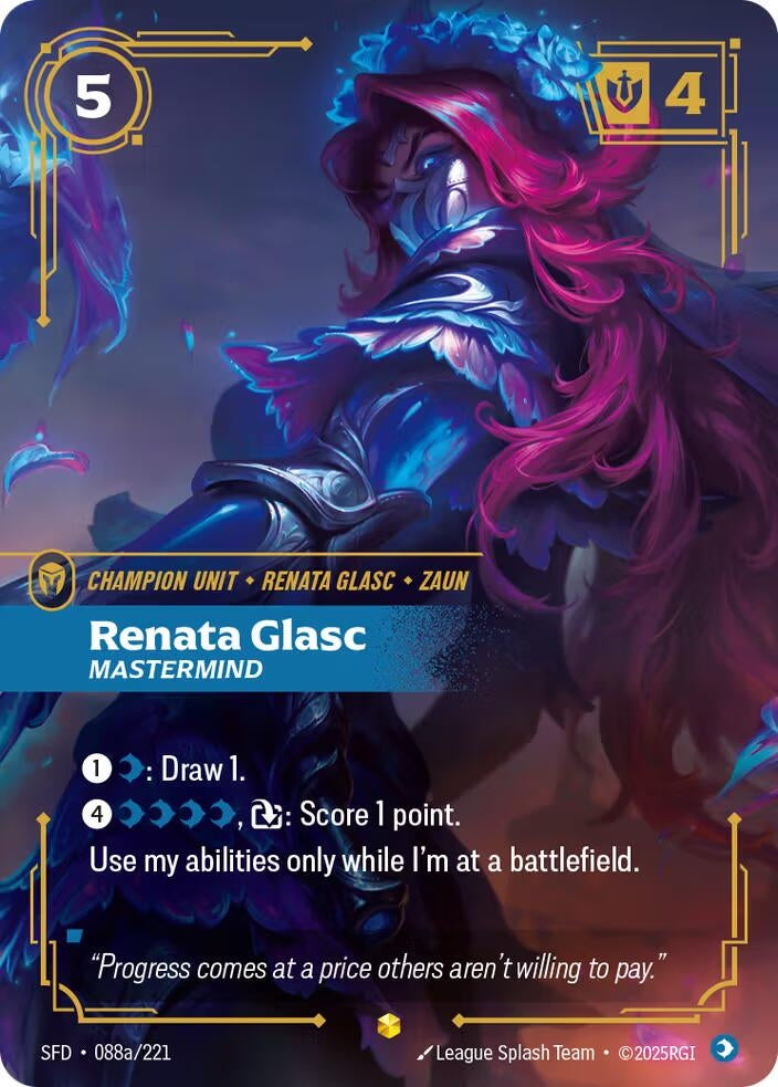 Image for Renata Glasc, Mastermind (Alternate Art) (088a/221) (SFD) - Riftbound: League of Legends Trading Card Game