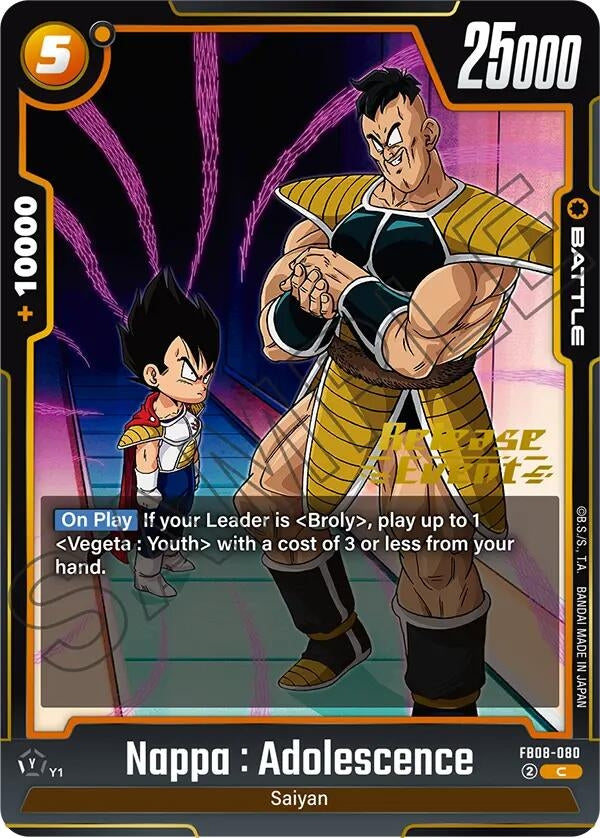 Image for Nappa : Adolescence (FB08-080) (FB08_PR) - Dragon Ball Super: Fusion World