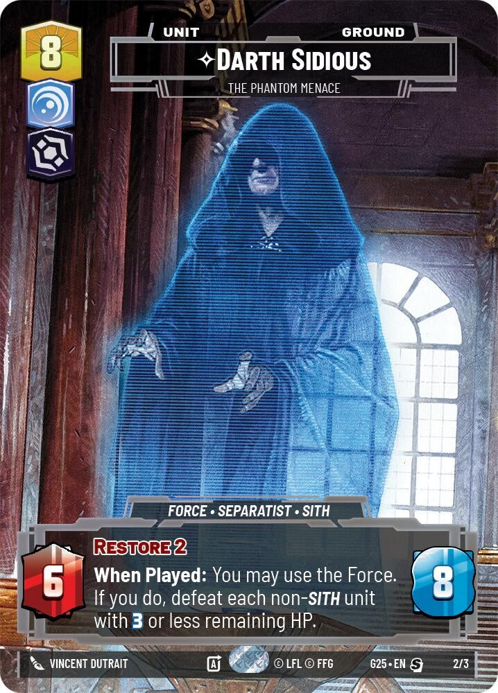 Image for Darth Sidious - The Phantom Menace (2/3) (GFT) - Star Wars: Unlimited