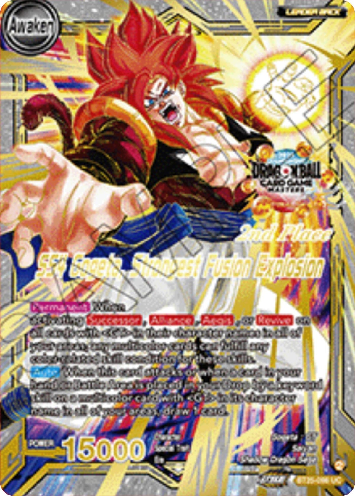 Image for SS4 Son Goku & SS4 Vegeta // SS4 Gogeta, Strongest Fusion Explosion (2nd Place) (BT25-098) (TPR) - Dragon Ball Super: Masters