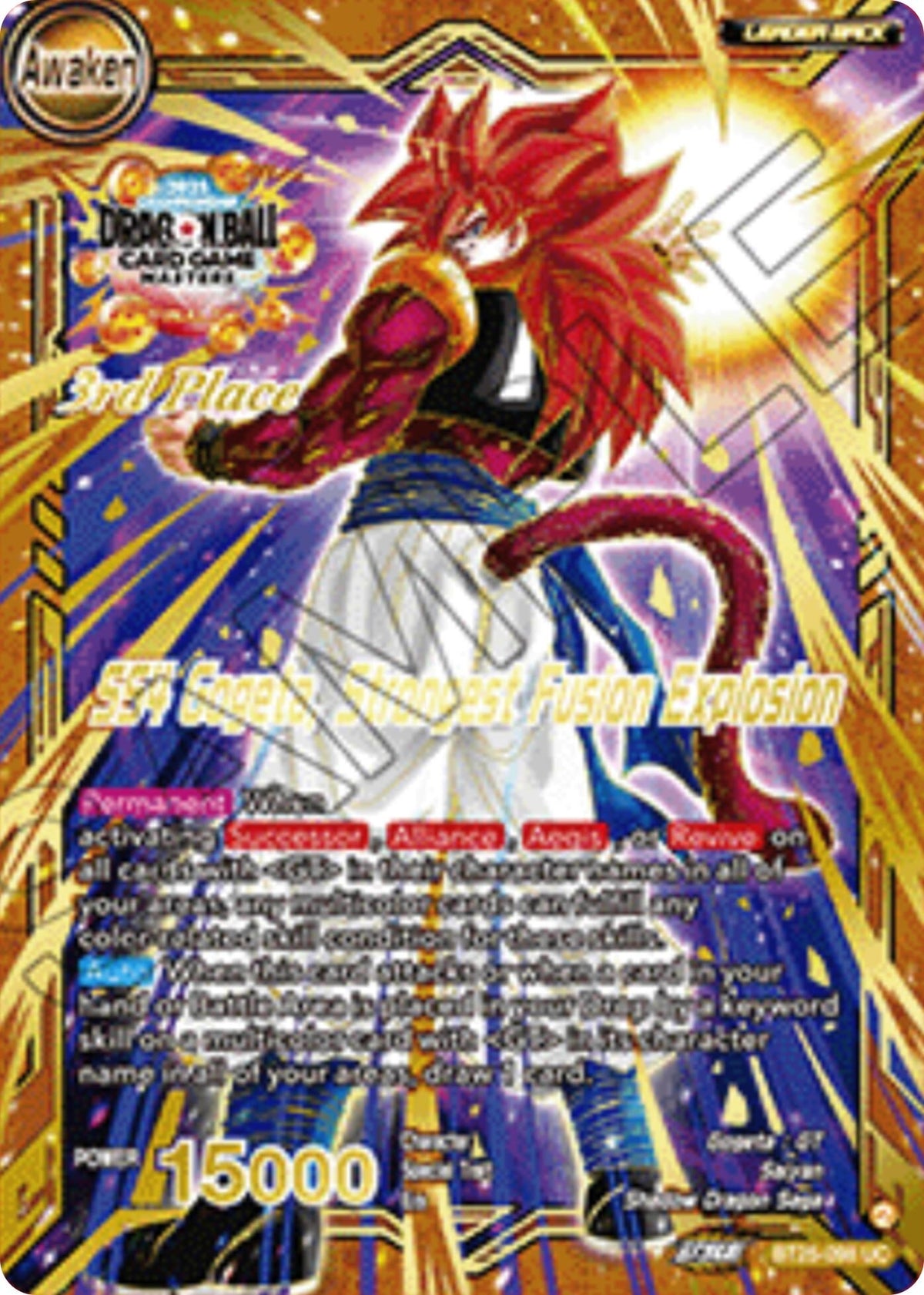 Image for SS4 Son Goku & SS4 Vegeta // SS4 Gogeta, Strongest Fusion Explosion (3rd Place) (BT25-098) (TPR) - Dragon Ball Super: Masters