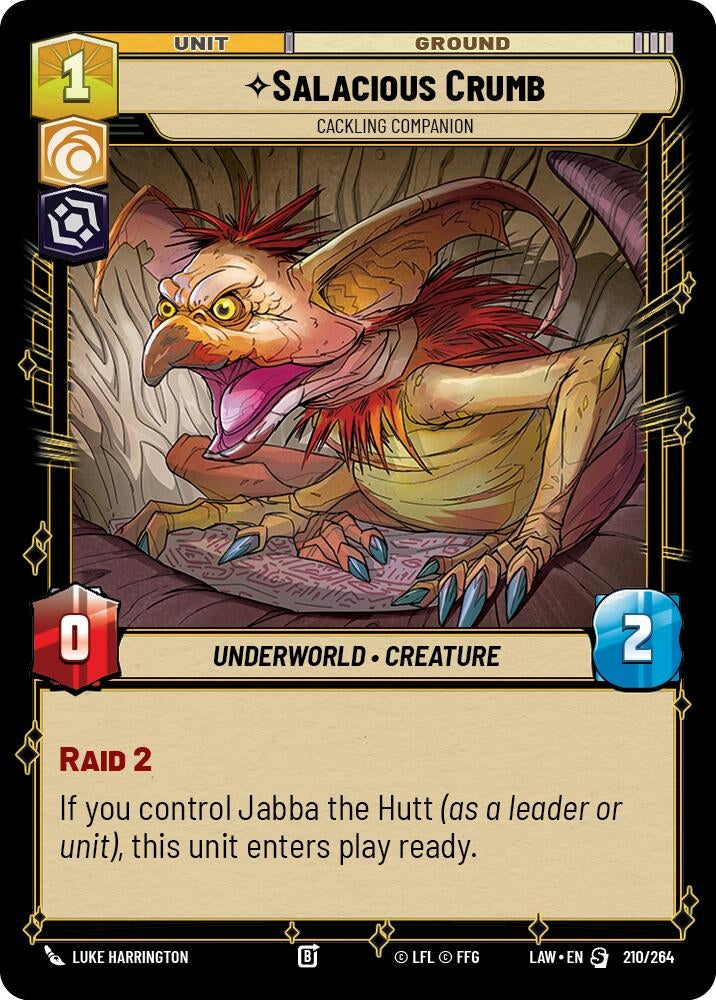 Image for Salacious Crumb - Cackling Companion (210/264) (LAW) - Star Wars: Unlimited