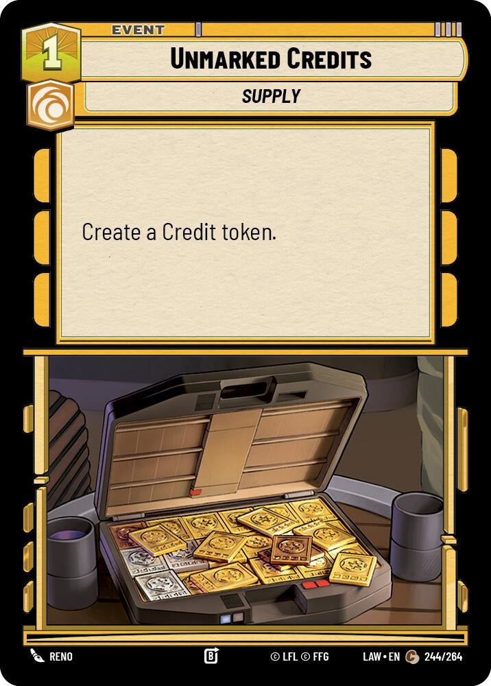 Image for Unmarked Credits (244/264) (LAW) - Star Wars: Unlimited