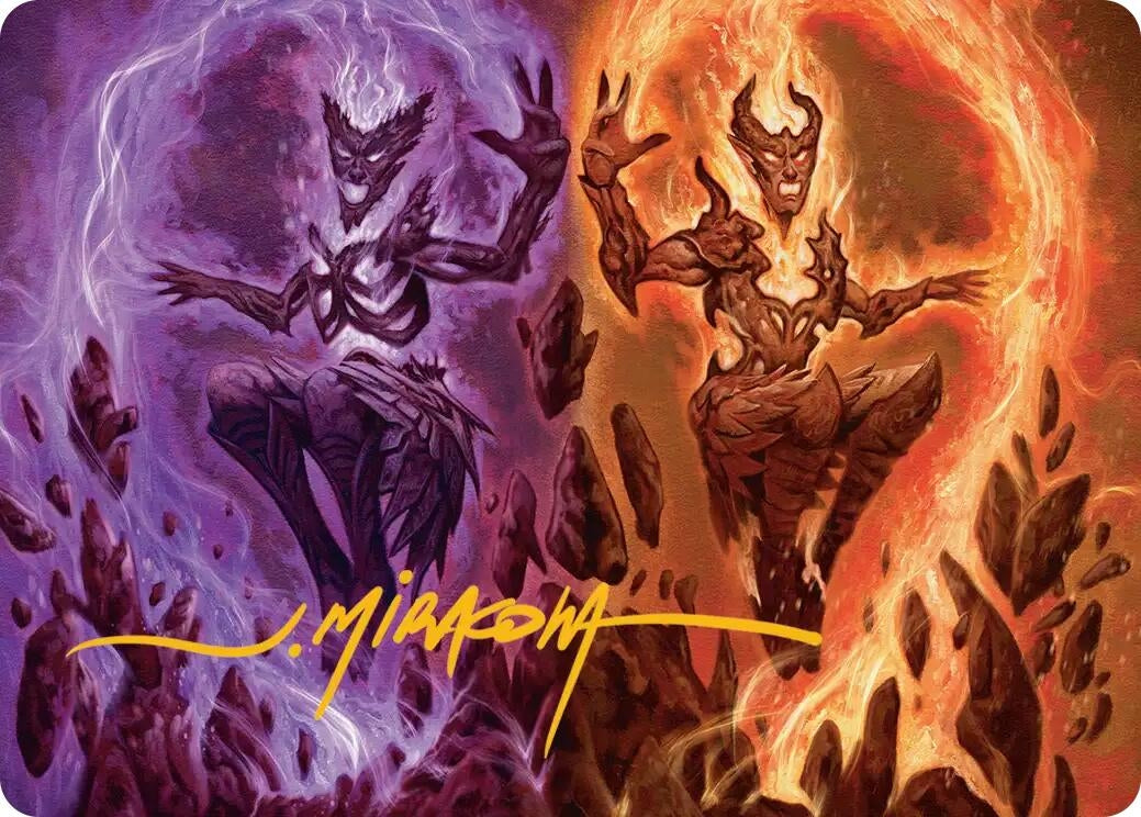 Image for Fire Covenant Art Card (Gold-Stamped Signature) (52) - Magic: The Gathering
