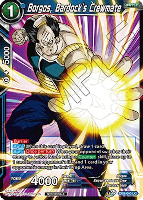 Image for Borgos, Bardock's Crewmate (Ultra-Bout Series Tournament Pack Vol.1) (DB3-040) (TPR) - Dragon Ball Super: Masters