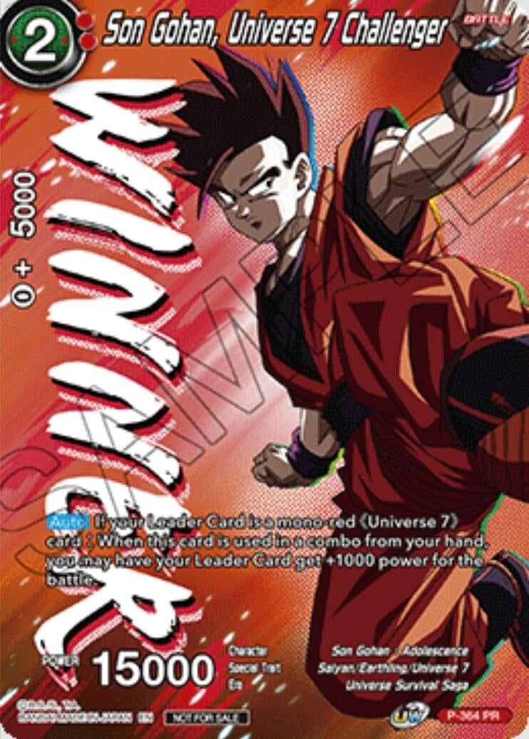 Image for Son Gohan, Universe 7 Challenger (Ultra-Bout Series Tournament Pack Vol.1) (Winner) (P-364) (TPR) - Dragon Ball Super: Masters