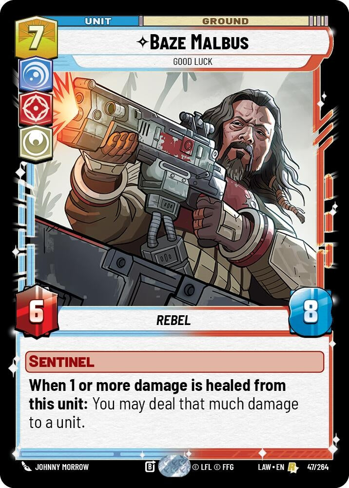 Image for Baze Malbus - Good Luck (47/264) (LAW) - Star Wars: Unlimited