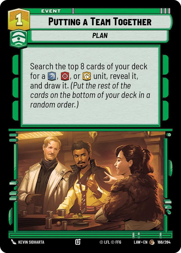 Image for Putting a Team Together (166/264) (LAW) - Star Wars: Unlimited