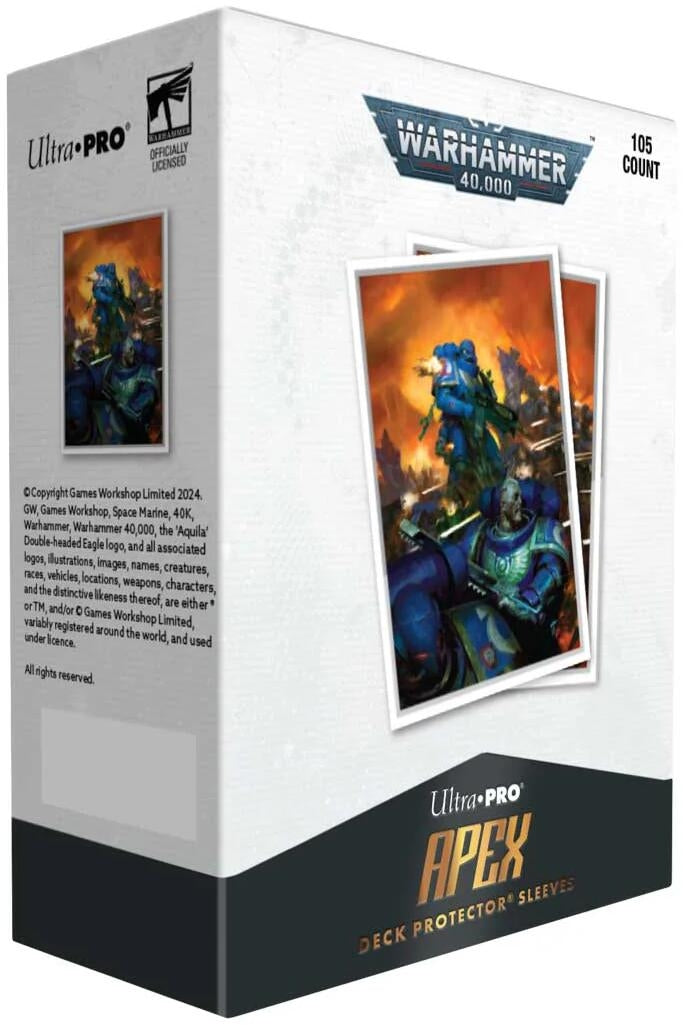 Image for APEX Deck Protector Sleeves - Warhammer 40k: Space Marines: Adeptus Astartes (105-pack) - Card Sleeves